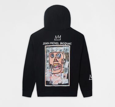 Basquiat Embroidered Fleece Hoodie - Black