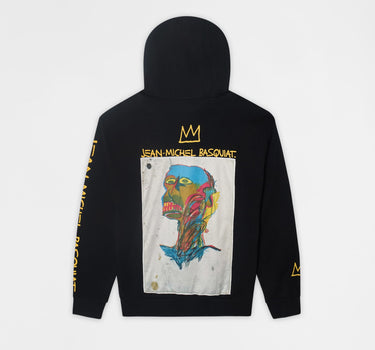 Basquiat Embroidered Fleece Hoodie - Black