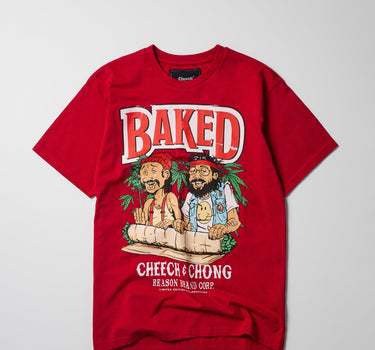 Cheech & Chong Baked Short Sleeve Tee - Red