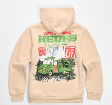 Cheech & Chong Back Print Hoodie - Khaki