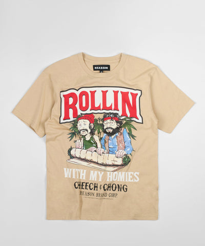 Cheech & Chong Keep Rollin Short Sleeve Tee - Khaki