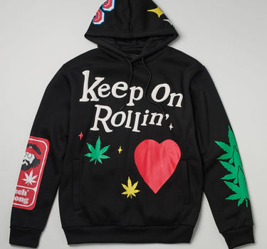 Cheech & Chong Keep On Rolling Hoodie - Black