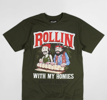 Cheech & Chong Keep Rollin Short Sleeve Tee - Green