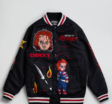 Chucky Wool Varsity Jacket - Black