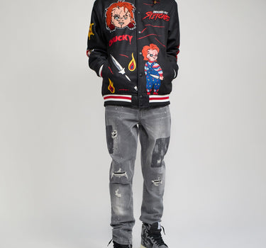 Chucky Wool Varsity Jacket - Black