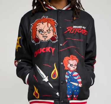 Chucky Wool Varsity Jacket - Black