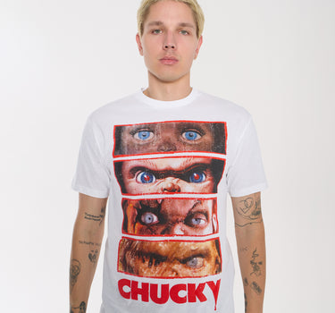 Chucky Eyes Short Sleeve Tee - White