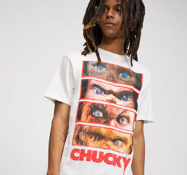 Chucky Eyes Short Sleeve Tee - White