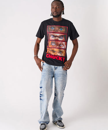 Chucky Eyes Short Sleeve Tee - Black