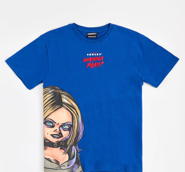 Women Chucky Short Sleeve Tee - Light Blue