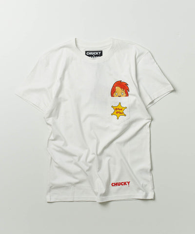 Chucky Wanna Play Pocket Short Sleeve Tee - White