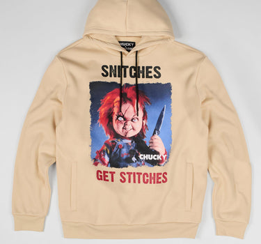 Chucky Snitches Get Stitches Hoodie - Khaki