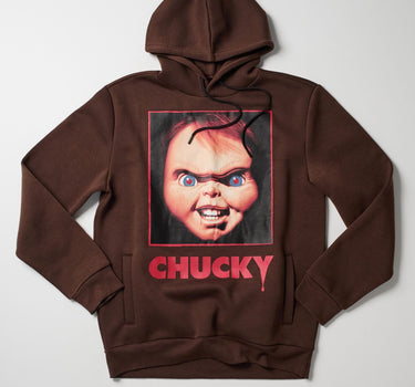 Chucky Graphic Print Hoodie - Brown