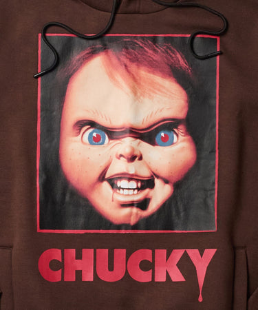 Chucky Graphic Print Hoodie - Brown