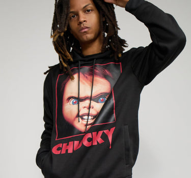 Chucky Graphic Print Hoodie - Black