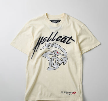 Hellcat Embroidered Short Sleeve Tee - Off White