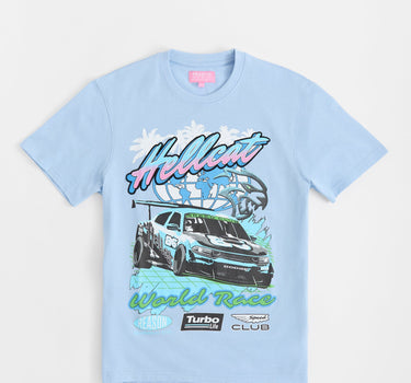 Hellcat Racing Box Short Sleeve Tee - Light Blue