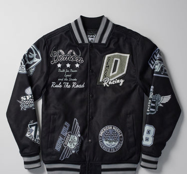 Dodge Demon Wool Varsity Jacket - Black