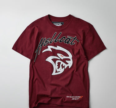 Plus Size Hellcat Short Sleeve Tee - Burgundy