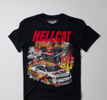 Kids Dodge Hellcat Racing Team Short Sleeve Tee - Black