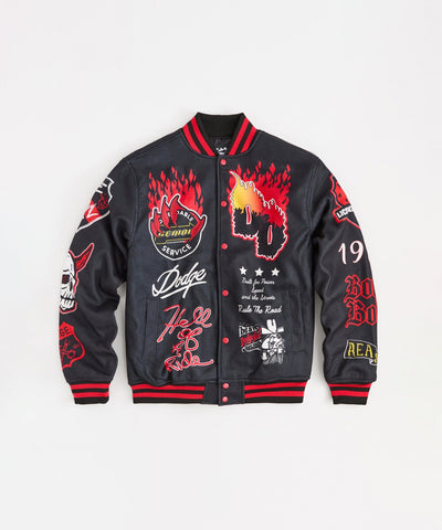 Dodge Demon Hell Varsity Jacket - Black