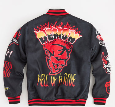 Dodge Demon Hell Varsity Jacket - Black