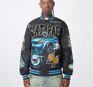 Dodge Scatpack Chenille Patched Varsity Jacket - Black