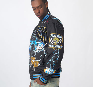 Dodge Scatpack Chenille Patched Varsity Jacket - Black