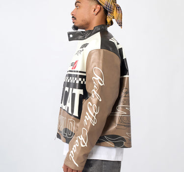Dodge Hellcat Moto Jacket PU - Khaki