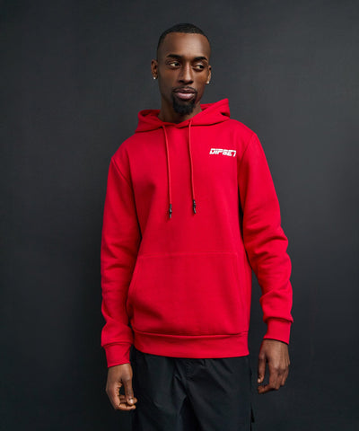 Eagle Back Print Hoodie - Red