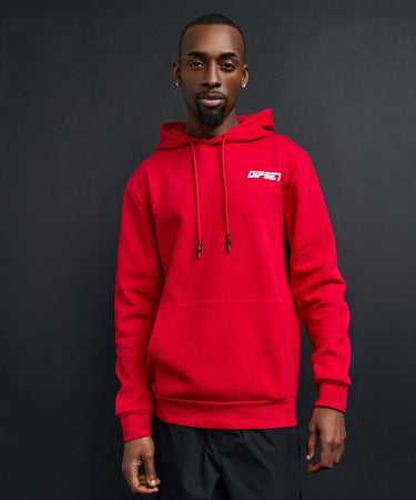 Eagle Back Print Hoodie - Red