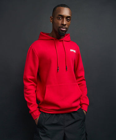 Eagle Back Print Hoodie - Red