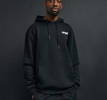 Eagle Back Print Hoodie - Black