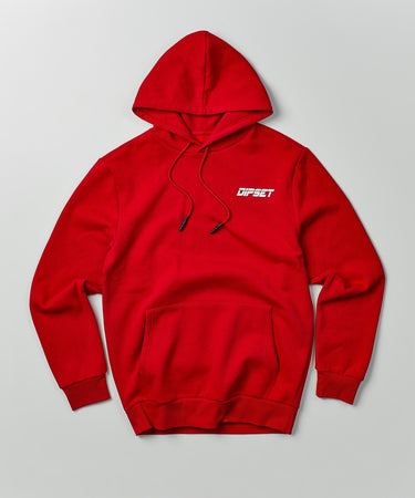 Eagle Back Print Hoodie - Red