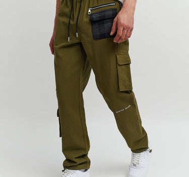 Heaven Woven Cargo Pants - Olive Green