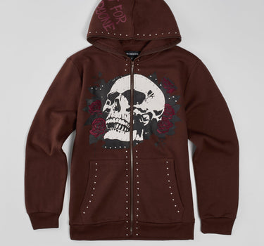 Grind Over Glory Full Zip Hoodie - Brown