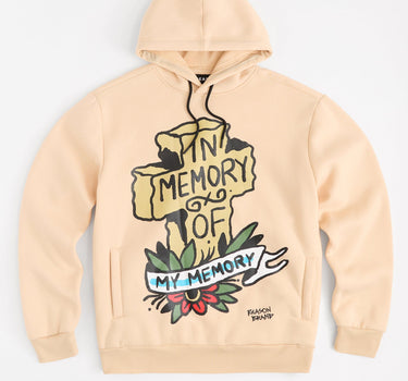 In Memory Of Graphic Print Hoodie - Khaki