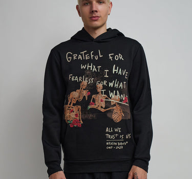 Grateful Roses Hoodie - Black