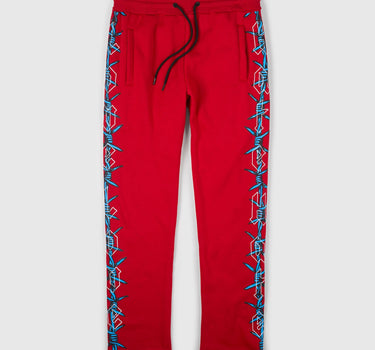 Anti Social Cherub Flare Fleece Pants - Red