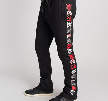 Heartless Flare Fleece Pant - Black