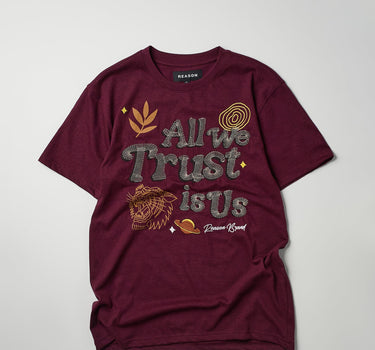 All We Trust Is Us Short Sleeve Tee - Brown