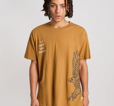 Fly Higher Rhinestone Short Sleeve Tee - Olive Green