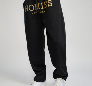 Homies Foil Fleece Pants - Black