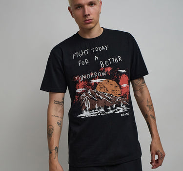 Better Tomorrow Embroidered Short Sleeve Tee - Black