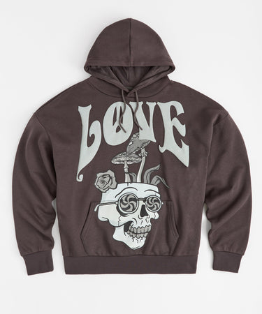 Love Hate Hoodie - Grey