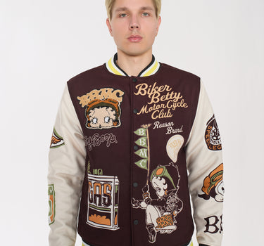 Betty Boop Varsity Jacket - Brown