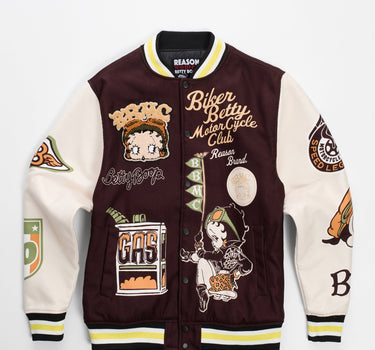 Betty Boop Varsity Jacket - Brown