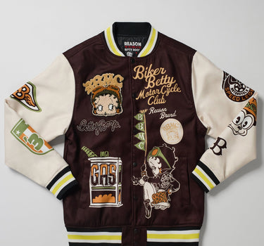 Betty Boop Varsity Jacket - Brown