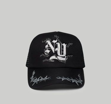 NY Embroidery Trucker Hat - Black