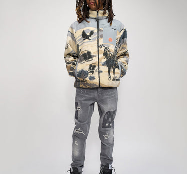 The Loudest Sherpa Fleece Jacket - Grey